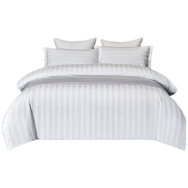 Ranpai Hotel White Duvet Cover, Single Piece, 60-Count Pure Cotton Satin Quilt Cover, for Hotel Or Dormitory Use, Single Size 150x200cm