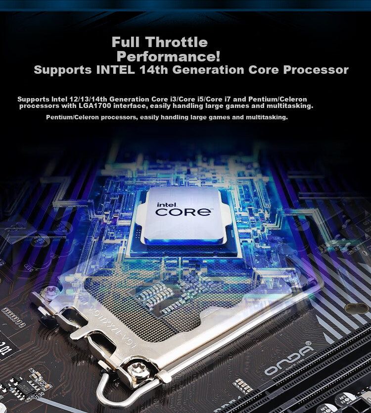 ONDA H610-VH4 (Intel H610/LGA 1700) Supports G6900/12100/13100 Entertainment And Office Motherboard 3