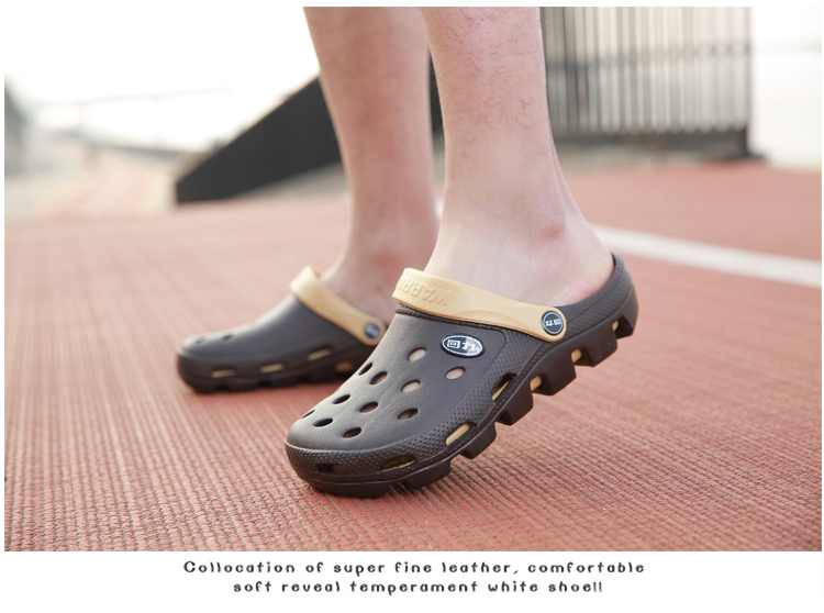 Warrior Casual Couple Slippers, Breathable Outdoor Versatile Closed-Toe Beach Shoes, Lightweight Perforated Sandals, 049 Red, Size 40 15