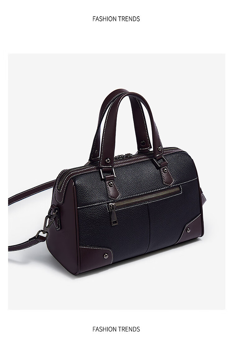 Laorentou Top-Grain Leather Women's Handbag, Large Capacity Tote Bag, Shoulder Bag, Crossbody Bag, Valentine's Day Gift 14