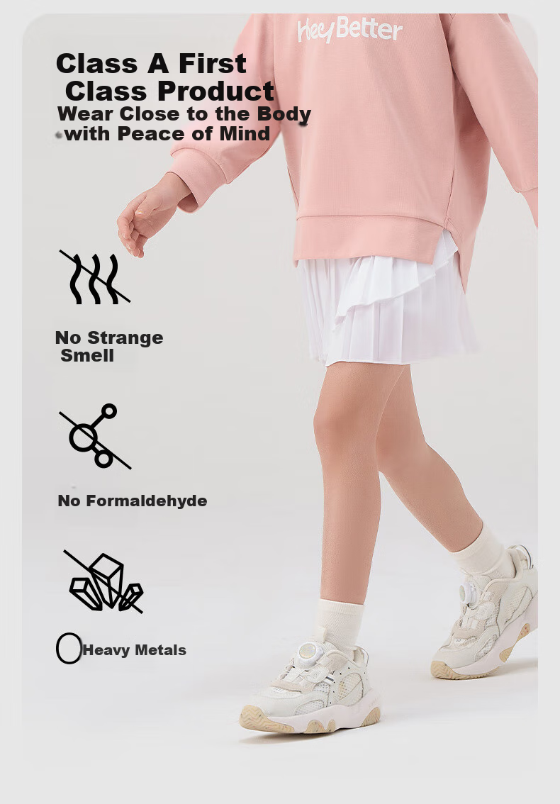 HeyBetter Children's Tennis Skirt, Swan White (White), Size 170 6
