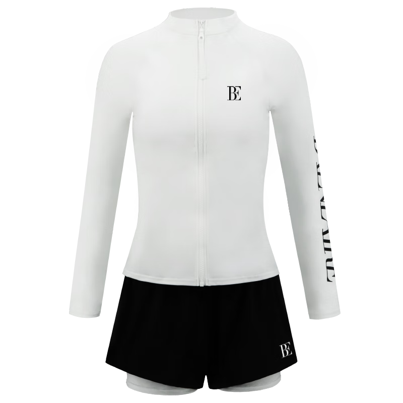 BALNEAIRE [Yu Wenwen's Style] Surfing Fashion Two-Piece Swimsuit, Beach Swimwear, Sun Protection, Chlorine Resistant, 83749 L
