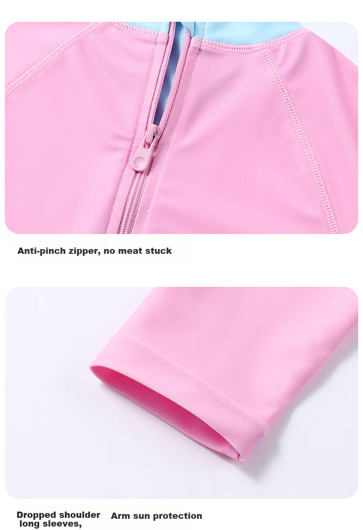 Annil Children's Clothing, Boys And Girls One-Piece Swimsuit, Long-Sleeve Shorts Set, 2025 Summer New Style, Elastic Waist, Form-Fitting 13