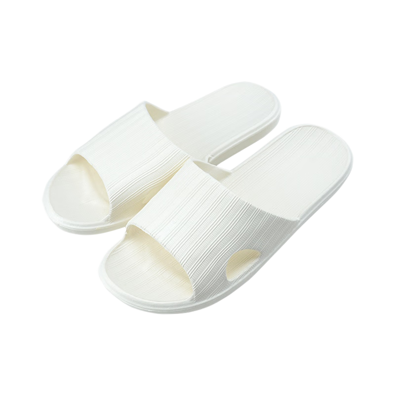 LangSha New EVA Slippers for Men And Women, Couples' Home Use, Summer Bathroom Non-Slip Thick-Soled Squishy Feel, White, Size 39-40