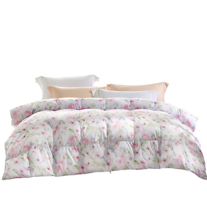 Fuanna 50% White Goose Down Quilt Spring and Autumn Double Comforter 600g Filling 203×229cm