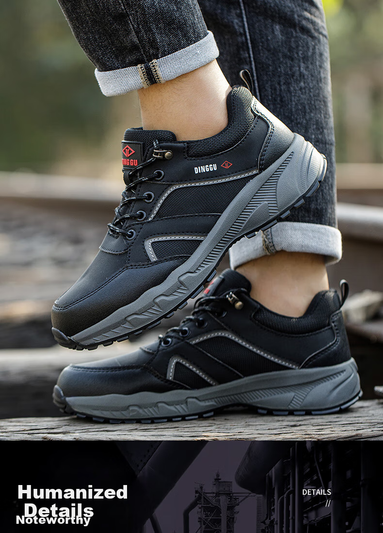 Dinggu Safety Shoes for Men with Steel Toe Cap, Puncture-Resistant, Lightweight, Comfortable, Non-Slip, for Construction Sites And Work, 852hui44 7