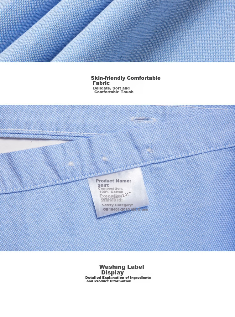 LIMENG Pure Cotton Long-Sleeve Shirt for Men, Solid Color All-Cotton Oxford Cloth Casual Shirt, Plus Size, White, Size 38 8