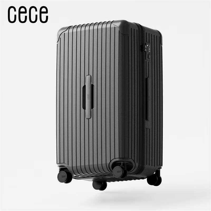 Чемодан Cece Large Capacity, женский дорожный, с кодовым замком, цвет "Gunmetal Gray", 26 дюймов