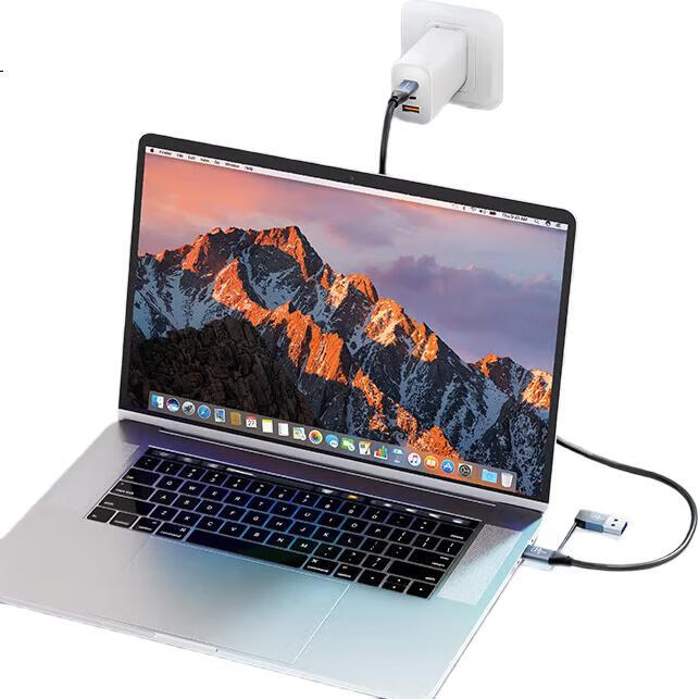 Кабель ULT-unite Type-C/USB 2-в-1, 10 Гбит/с, PD 100 Вт, 4K@60Hz, 0.2 м