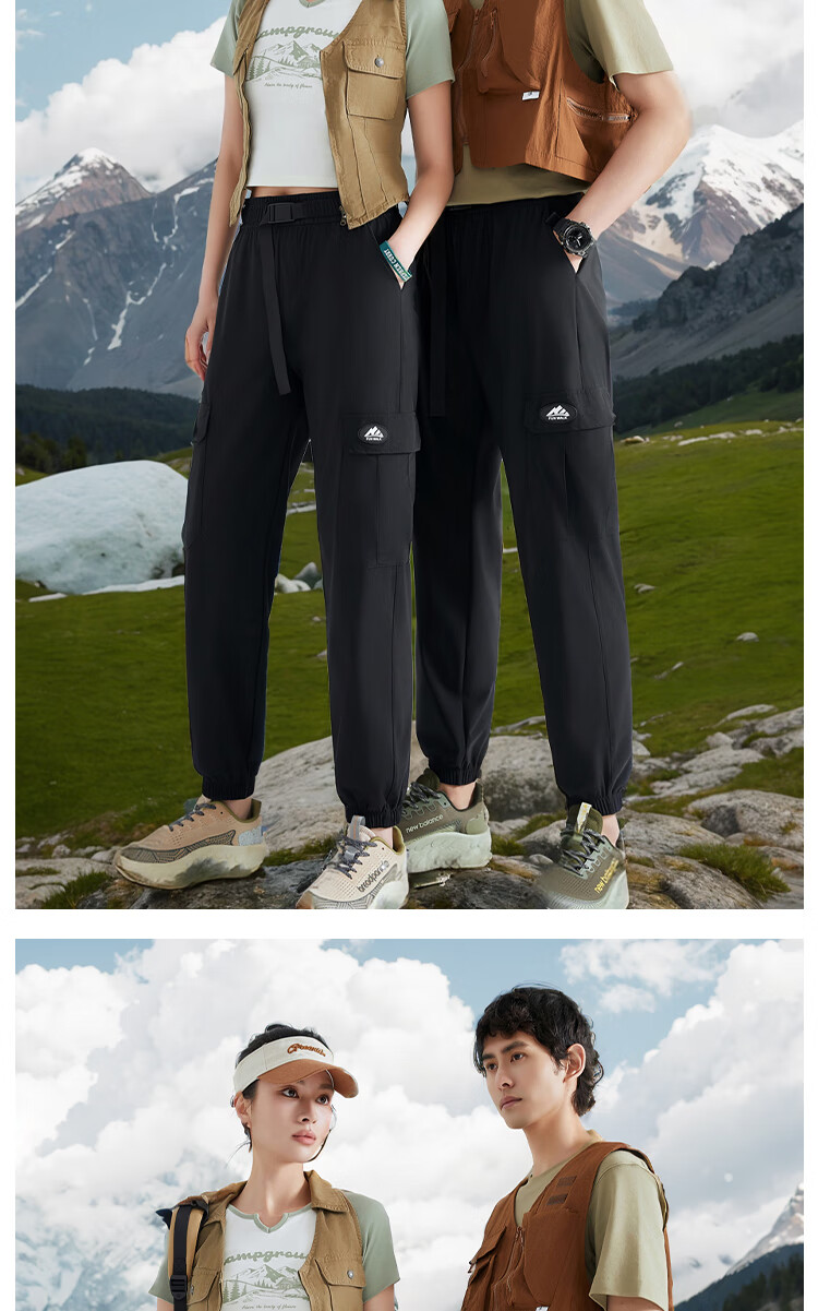 Langsha Summer New Unisex Outdoor Lightweight Quick-Dry Work Pants Casual High Elasticity Jogger Pants 19