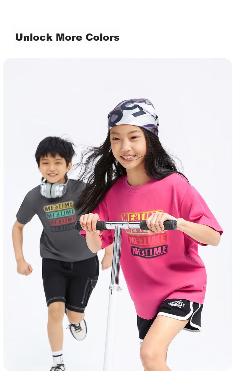 Annil [Memory Foam Cooling T-Shirt] Children's Clothing, Boys And Girls Round Neck Short Sleeve T-Shirt, Summer Casual 5
