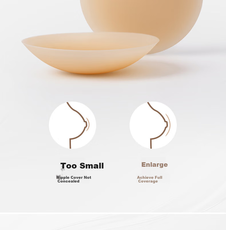 Vcn Pink Breast Petals [Large Chest Style] Porcelain White Skin, Wedding Dress Thin Invisible Silicone Breast Pads for Women, Strapless Anti-Nipple Show 6