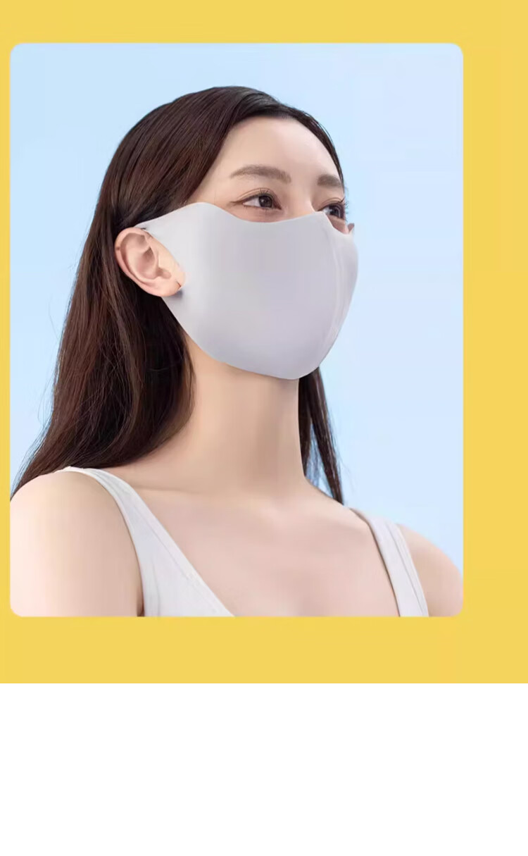 FitonTon Women's Sunscreen Face Mask Breathable UV Protection Summer Outdoor Cycling Sunshade Mask 9