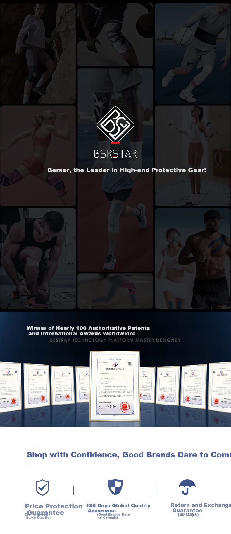 Bestray 5E-T Air Knee Brace, Thin Half-Moon Plate Sports Professional Protection, for Men And Women, Specialized for Running, Patella Thin Strap 14