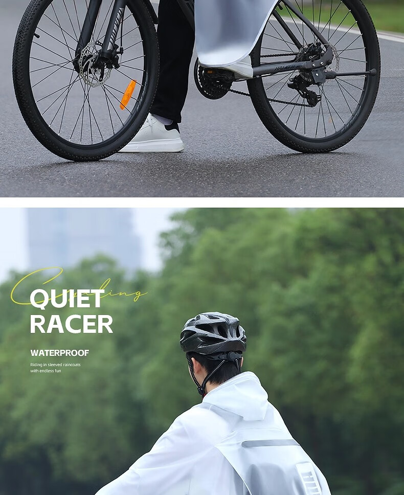 Beimei Bicycle Raincoat, One-Piece Full-Body Storm Protection, Cycling Wear for Delivery Riders, School Uniform for Middle School Students, Specialized Rain Poncho 19