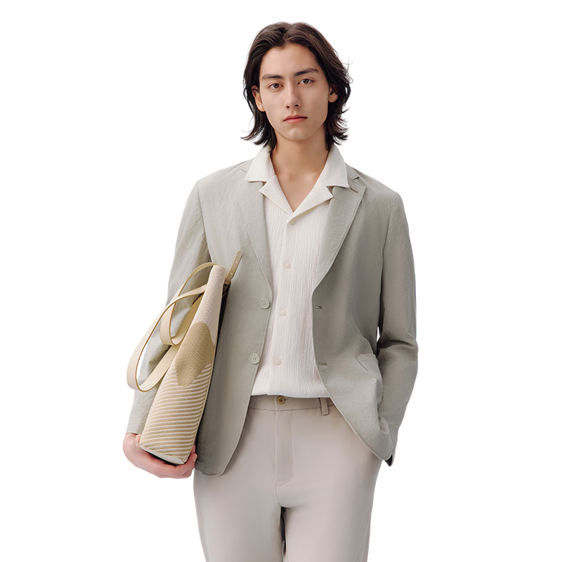 Hodo Men's Machine-Washable Easy-Care Sunscreen Capsule Blazer Casual Jacket with Capsule Storage Bag