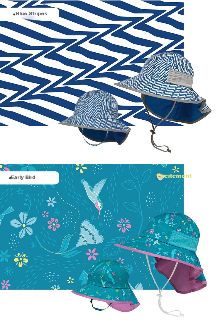 SUNDAY AFTERNOONS Kids Sun Protection Hat Baby Outdoor Beach Wide Brim Fish Tail Sunshade Hat Coral Pink M 9