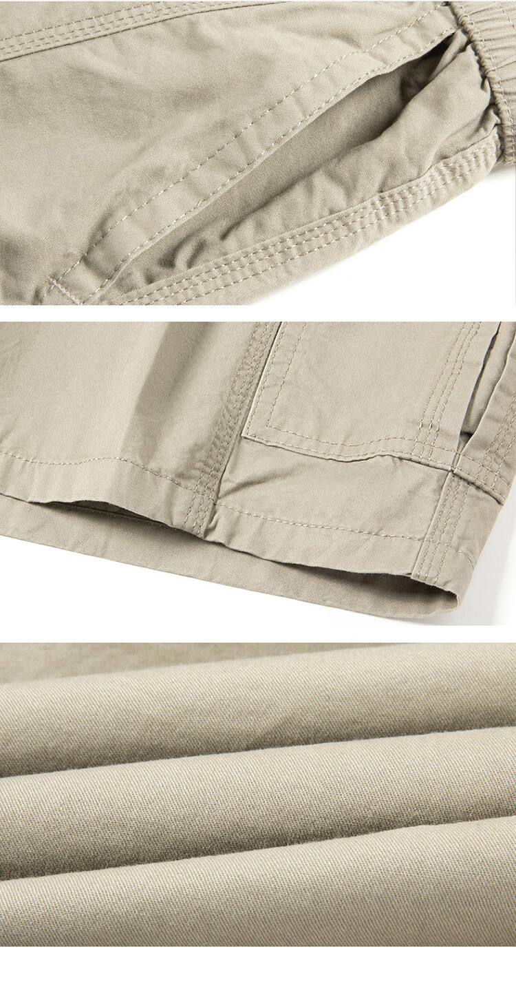 ROMON 100% Pure Cotton Shorts for Men, Summer Casual Five-Point Pants, Breathable Business Shorts for Young And Middle-Aged, Running Sports Beach Shorts, Thi 11