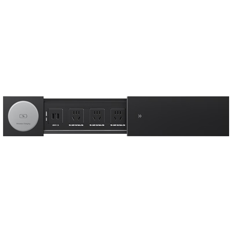 Comfort Embedded Desktop Power Strip Recessed Socket Island Table Desk Dining Table Hidden Socket Sliding Cover Embedded Power Strip