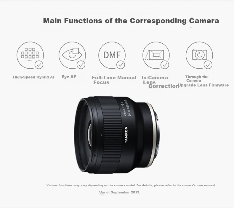 Tamron 24mm F/2.8 Di III OSD M1:2 Macro Wide-Angle Prime Lens for Landscapes And Architecture Street Photography Full-Frame Mirrorless Camera Lens (Sony Full-Frame E-Mount) Filter Kit 10
