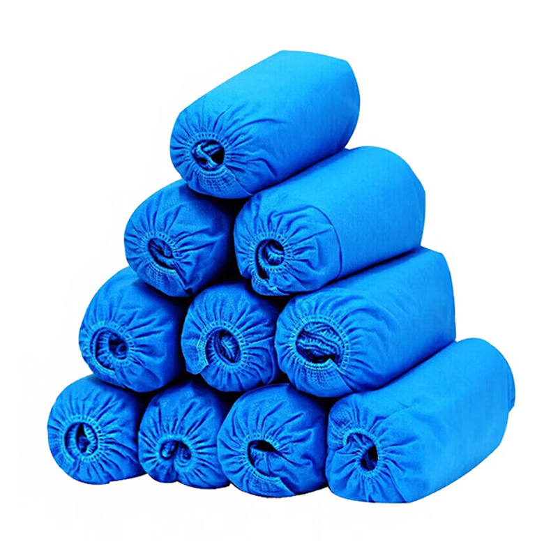 Laobaojia Disposable Non-Woven Shoe Covers Thickened Dustproof Foot Covers Wear-Resistant Non-Slip 500g 100pcs Pack