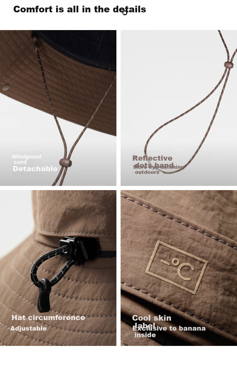 Bananain [Wang Yibo's Choice] Liangpi 502 UV Protection Hat for Men And Women, Sun Protection Fishing Hat with UV Protectio 13