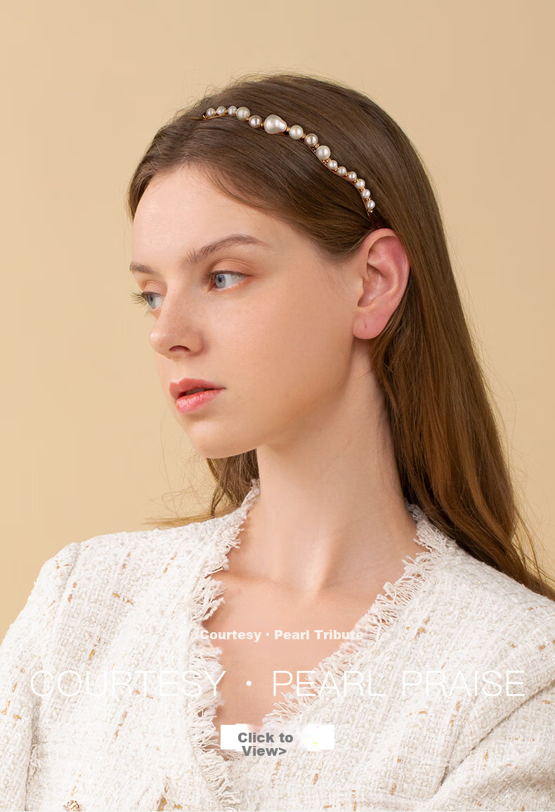 Cercoo Pearl Gift Series High-End Headband, Vintage French Hairpin, Gift Box Set, Mid-Autumn Festival Gift for Wife Or Girlfriend 3