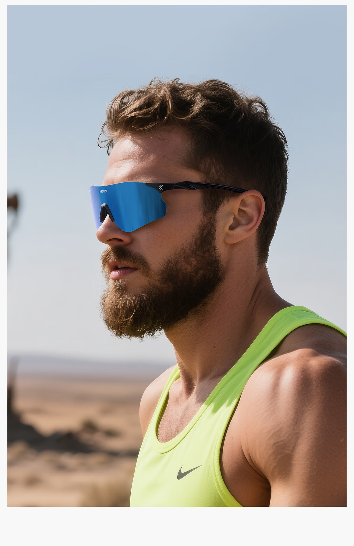 KAPVOE Endurance Star Running Glasses, Marathon Photochromic Professional Outdoor Windproof Goggles, Unisex Sunglasses 19