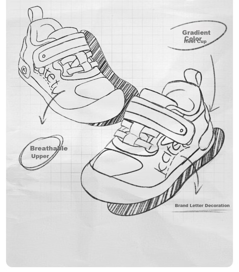 Katetu Toddler Walking Shoes, Baby Functional Shoes, Infant 1-3 Years Old, Early Autumn, Little K Shield, Indoor Children's Shoes, Breathable Mesh Shoes, X4BE001 12