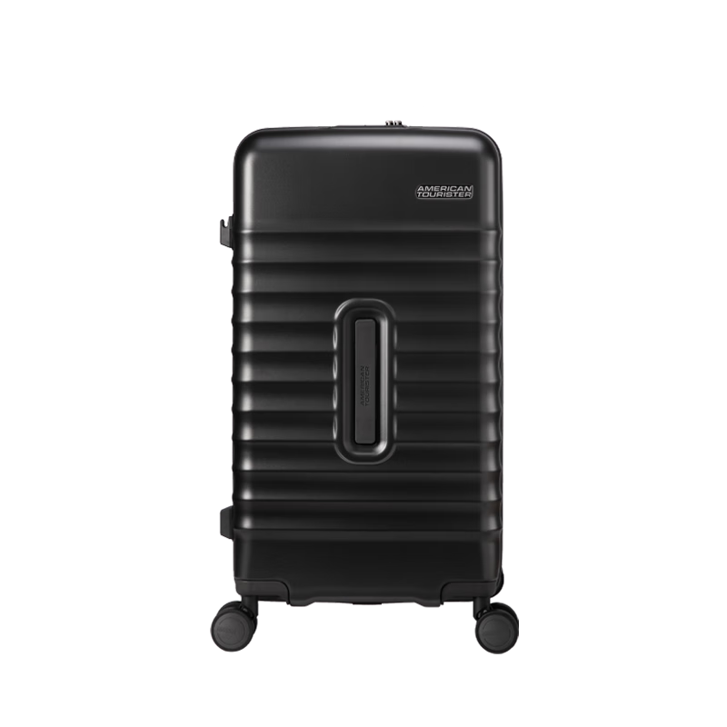 AMERICAN TOURISTER 24-Inch Colorful Deep Compartment Suitcase with Wheels, PC Material, Large Capacity Travel Luggage with Combination Lock, NN0 Charcoal Gray