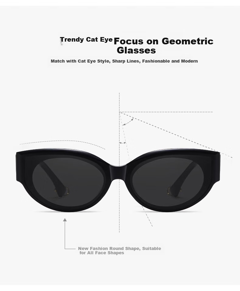 FENCHI Jennie Style Sunglasses for Women, Retro Hot Girl Cat Eye Small Frame GM Glasses Polarized UV Protection Sunglasses for Small Faces 15