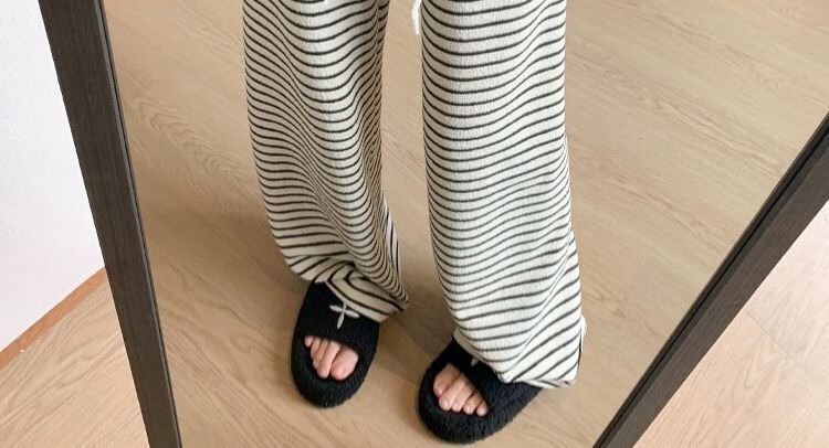 Shiduo Maternity Pants Spring Autumn Wide-Leg Striped Loose Plus Size Leggings Casual Pants Autumn XL 30