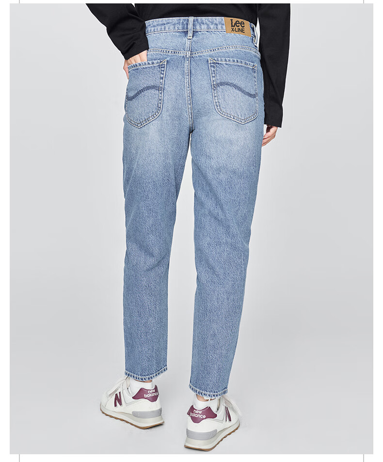 Lee 413 Standard High-Waist Straight-Leg Medium Blue Women's Jeans, Medium Blue, Size 28 3