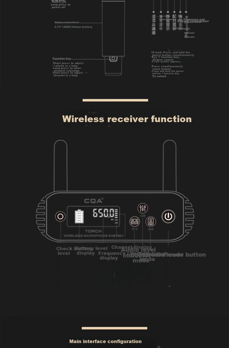 CQA Torch Wireless Microphone, Ickb So8 Sixth Generation Sound Card Kit, Mobile Phone Outdoor Live Streaming, Computer Universal, Streamer Singing, Quanmin K Song Live Streaming Equipment Complete Set 12