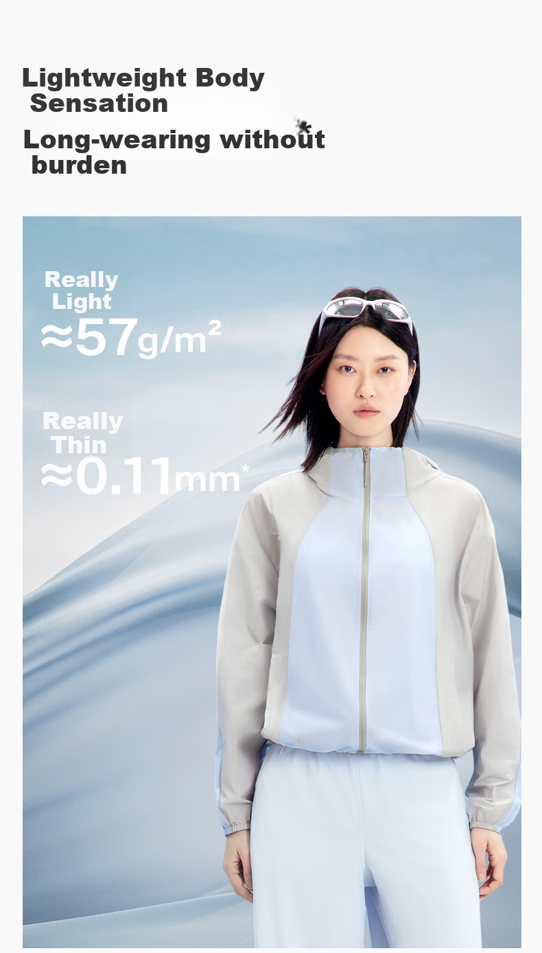 Meilicheng Sun Protection Clothing for Women, UV-Resistant, 2025 Summer New Ice Shield Puff Style, Light Gray, XL 5