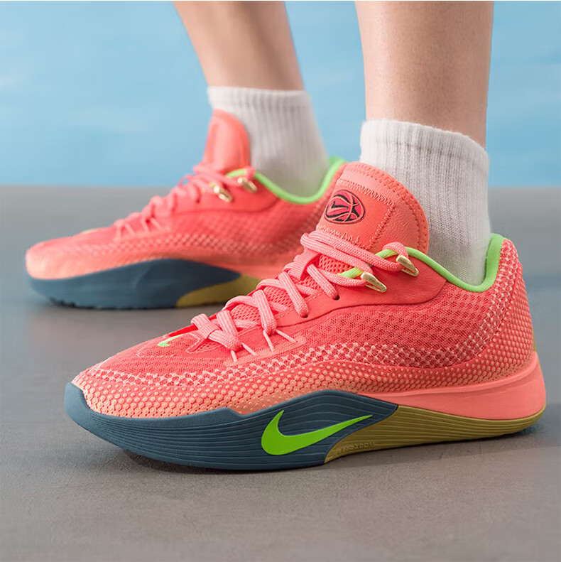 NIKE Men's Durable Basketball Shoes, S.T. FLARE Sneakers, HF0232-602, Red And Blue, Size 42.5 2