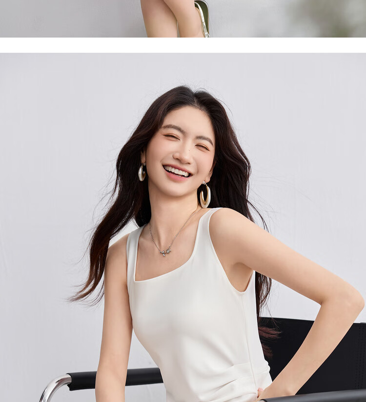 Sentubila Petite Black Square Neck Spaghetti Strap Dress for Women, Summer Elegant Slimming Dress, Concealing Body Shape, Elegant Mid-Length Dress 15