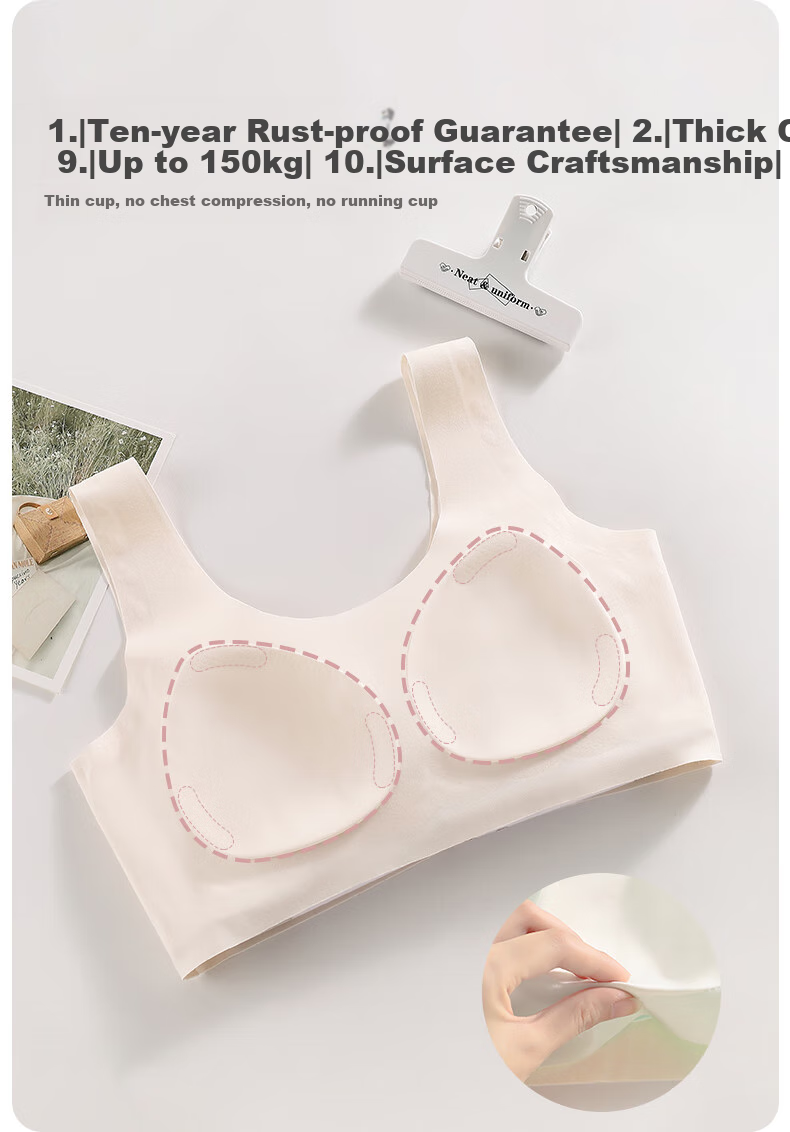 Ailier &ouluola Girls' Underwear Bra for Puberty Ages 15-16 Three-Stage Bra for Middle And High School Students 6278 Blue L 9