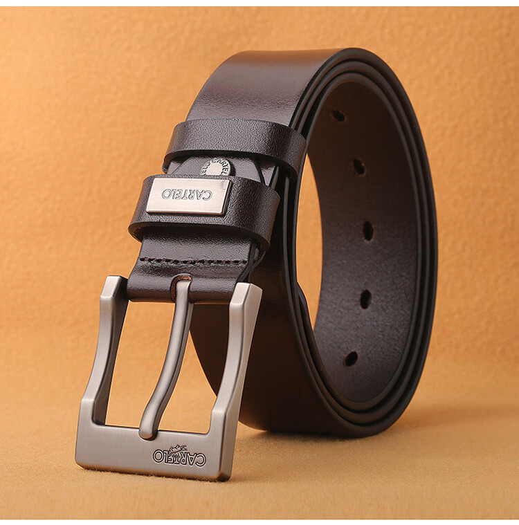 Cartelo Crocodile Men's Leather Belt Casual Automatic Buckle Top Layer Cowhide Waistband Business Belt Gift for Boyfriend 17