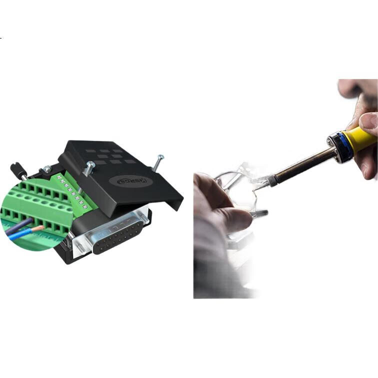 KSRGB DB37 Solderless Connector, 37-Pin Adapter Cable Terminal Connector, Male Connector KS-D