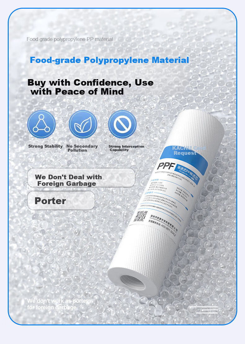 Kaqiu Water Purifier Filter Cartridge, Universal 10-Inch Ultrafiltration Membrane, 20-Inch Household Pre-Filter Hollow Fiber, Tap Water Filtration Ultrafiltration Machine Accessories, 10-Inch Universal UF [Pack of 3] 8