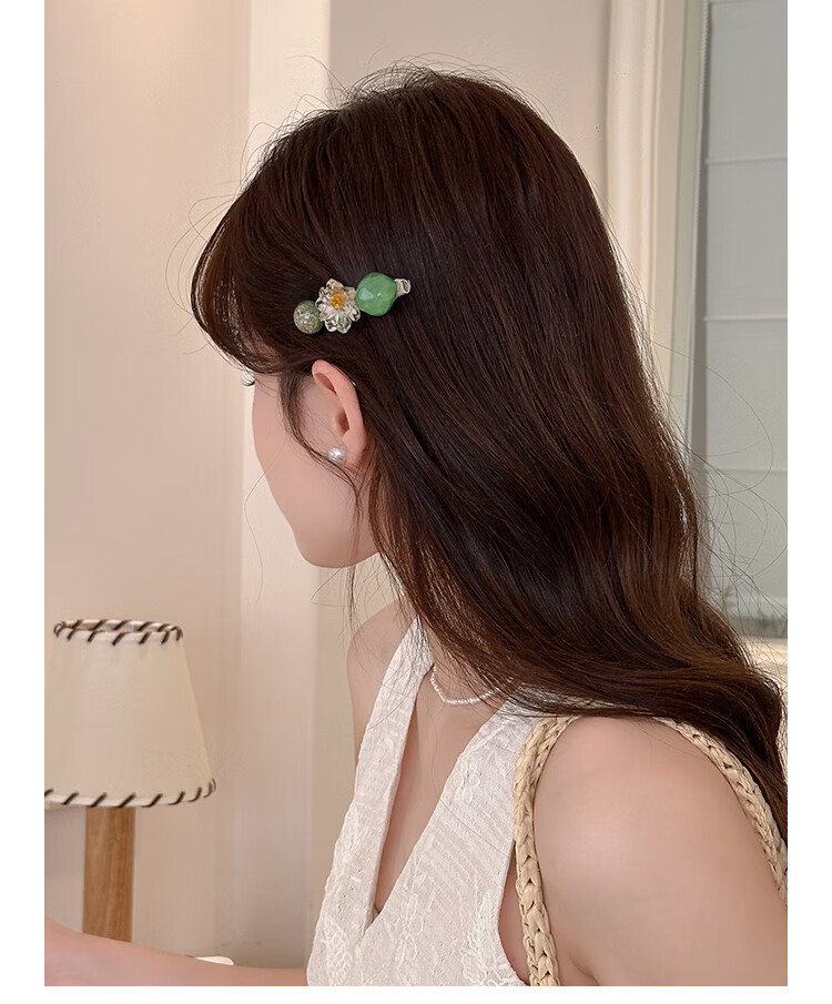 CHIMERA Handmade Daisy Side Bang Hair Clip Fragmented Hairpin Fresh Hair Accessory Hairpin for Women Valentine's Day Gift 5