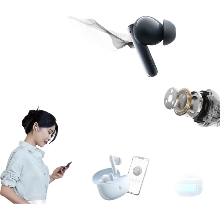 Беспроводные наушники EDIFIER X5 Pro с активным шумоподавлением, Bluetooth 5.2, IPX5, Type-C, глубокий синий