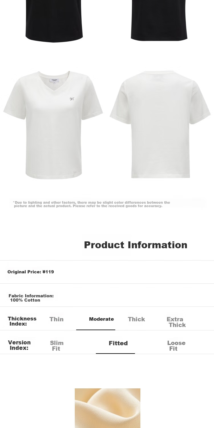 VEROMODA Women's T-Shirt, New Spring 2025 Style, Solid Color V-Neck with Letter Print, Basic T-Shirt, Comfortable And Versatile 16