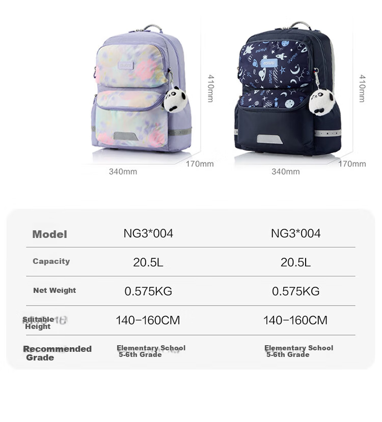 AMERICAN TOURISTER Comfortable Student Backpack for Grades 3-4, Children's Antibacterial Lightweight Shoulder Bag, Large Capacity Backpack for Girls, Stylish NN8 19