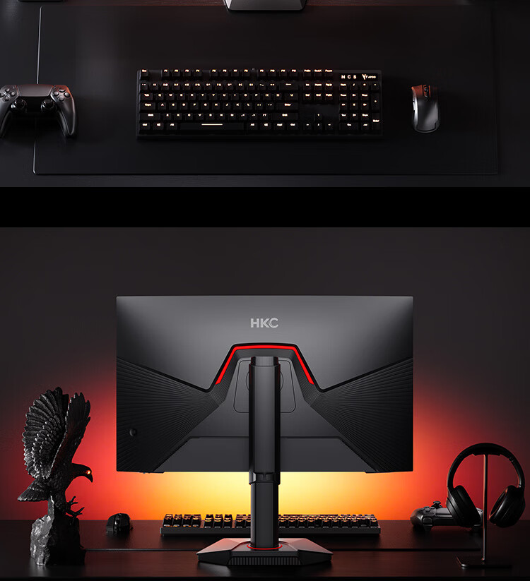 HKC 24.5 Inch 320Hz Fast IPS 1ms Low Blue Light HDR400 Factory Calibrated FPS Gaming Monitor Fengmang K5 21
