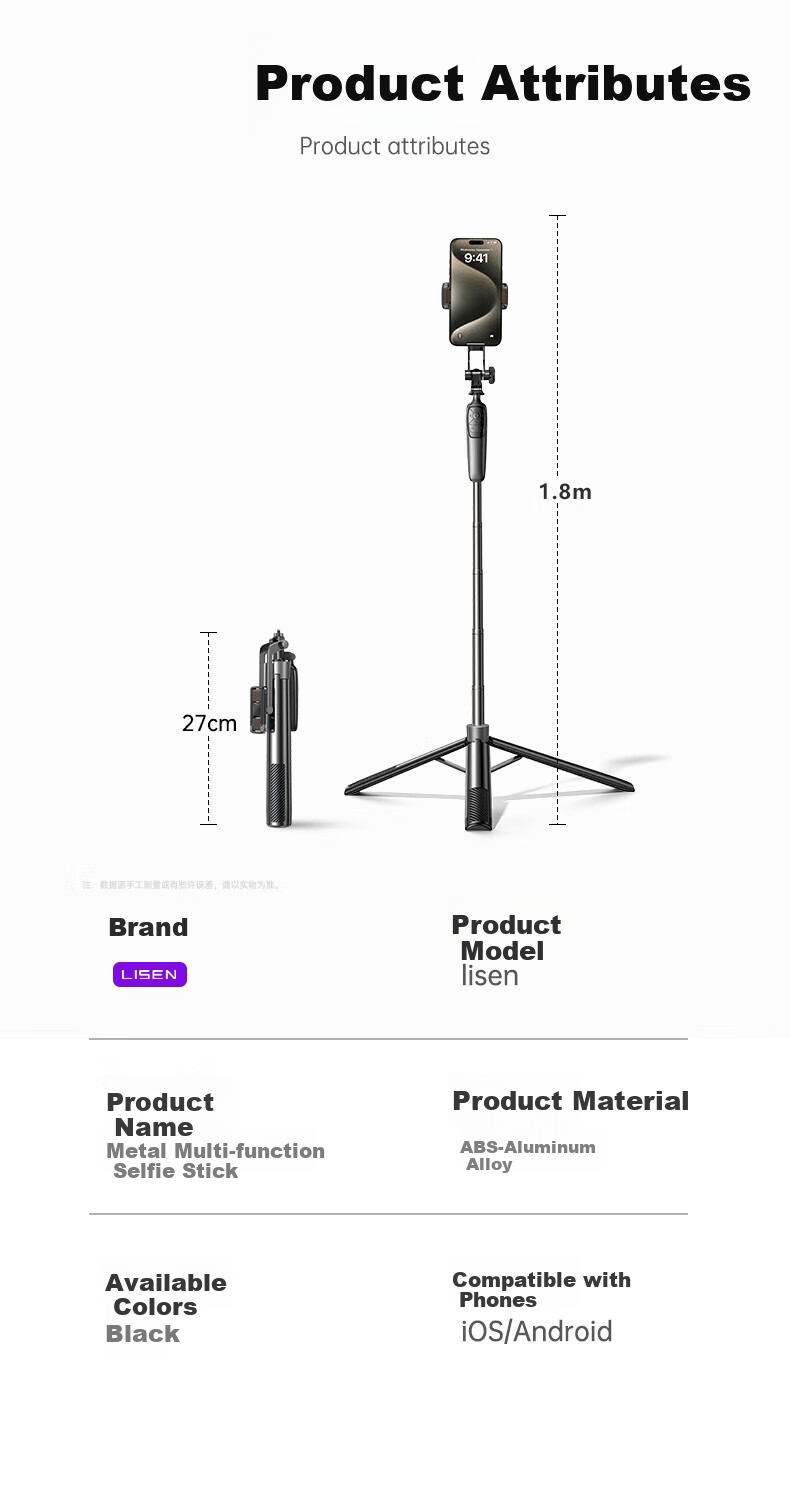 Lisen [Over 100,000 Sold] Selfie Stick Phone Stand, Floor-Standing, 360-Degree Rotation, Anti-Shake Automatic Tripod, Live Streaming And Photography Tool, Concert Shooting Gadget, New Model for 2026 22