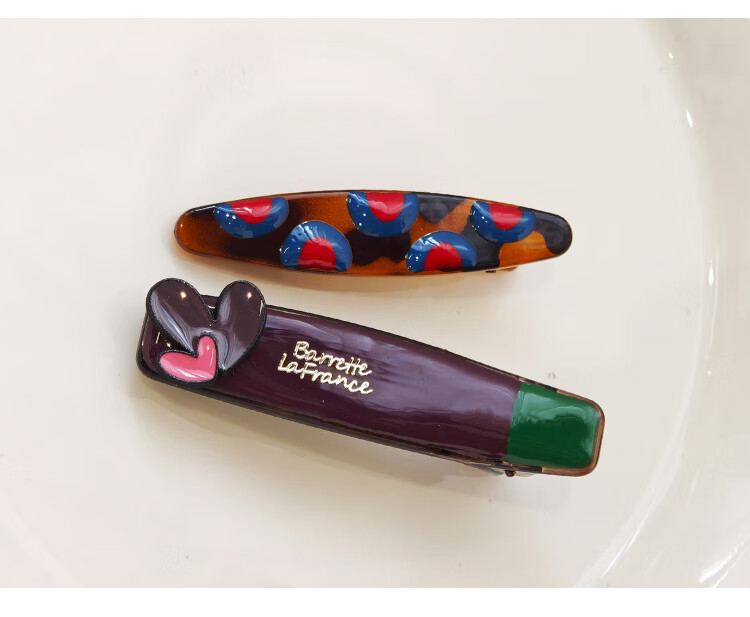 CHIMERA Colorblock Dopamine 2-Piece Bang Clip and Back Hair Clip Set Hairpin Hair Clip 6.1 Children's Day Gift 8