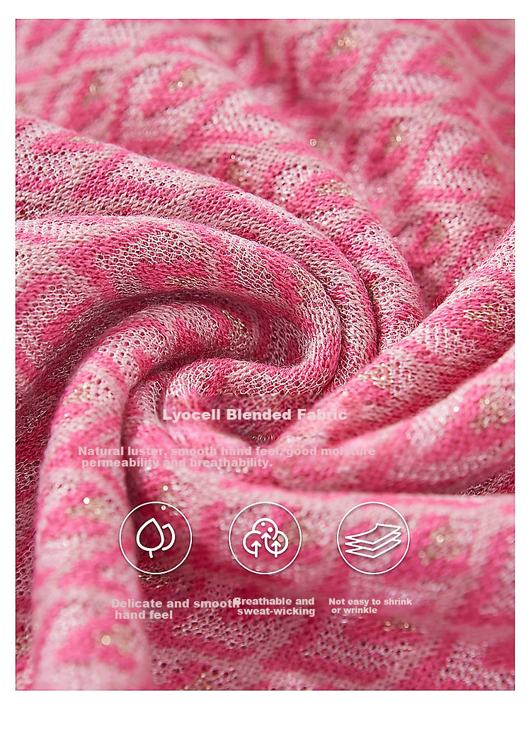 Dme [Dopamine Outfit] Summer New Girly Round Neck Diamond Pattern Knit Sweater, Golden Thread Jacquard Knitted Top for Wome 6