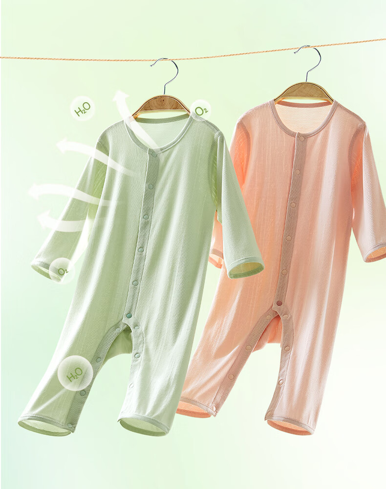Shiyuejiejing Baby Romper, Summer Onesie for Boys And Girls, Class A Cotton Bodysuit, Long-Sleeve All-Season Home Wear 10